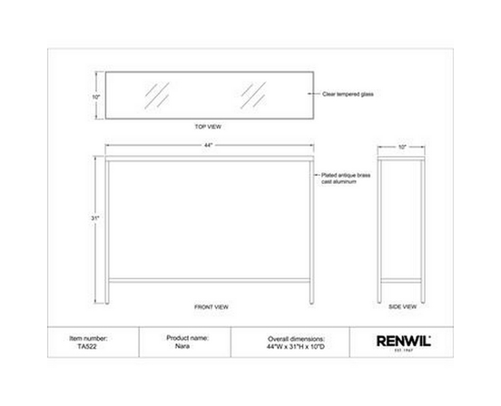 Nara Console Table by Renwil
