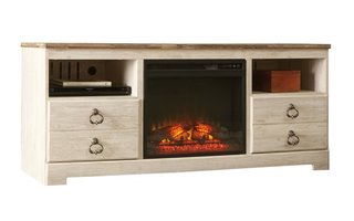 TV Base 63 in. by Ashley With Fireplace