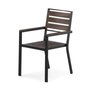Exterior walnut chair by transformer table