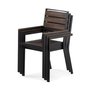 Exterior walnut chair by transformer table