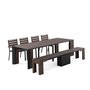 Exterior walnut chair by transformer table