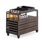Outdoor bar cart by transformer table