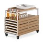 Outdoor bar cart by transformer table