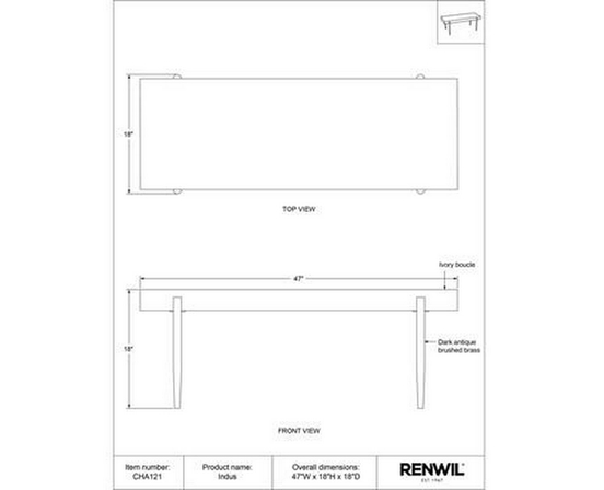Home Decor Benches by Renwil