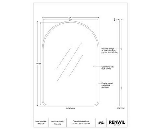 Cascais Wall Mirror by Renwil