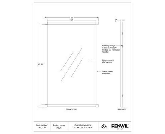 Kauri Wall Mirror by Renwil