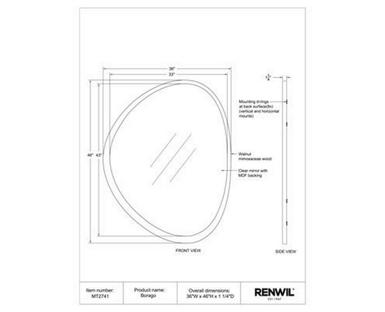 Borago Wall Mirror by Renwil