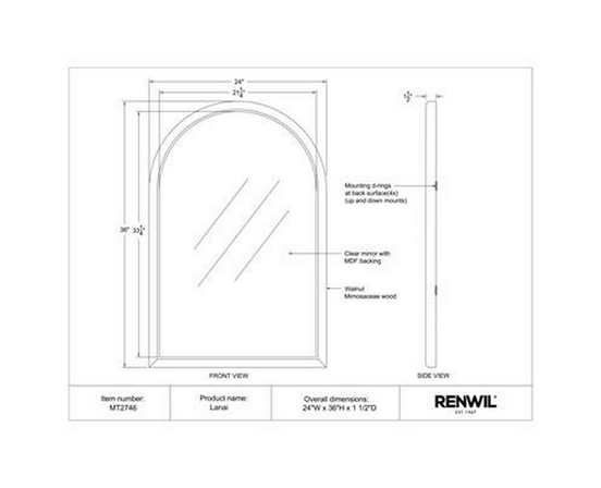 Lanai Wall Mirror by Renwil