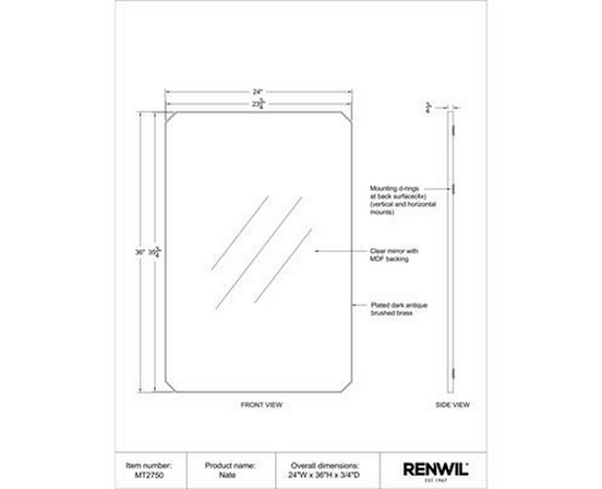 Nate Wall Mirror by Renwil