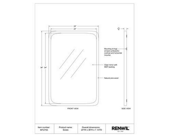 Scisto Wall Mirror by Renwil