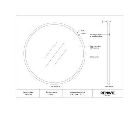 Cento Wall Mirror by Renwil