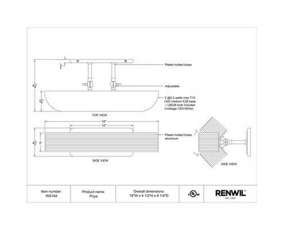 Priya Wall Sconce by Renwil