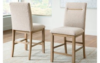 Lasinger Upholstered Barstool Set from Signature Design by Ashley