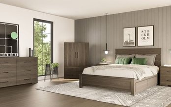 Queen Size 3-pc Bedroom Set With Storage by MEQ