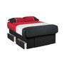 Queen platform bed with drawers by Nouveau concept