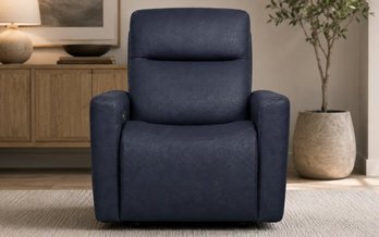 Ellie Upholstered Power Glider Recliner with Power Headrest by Elran