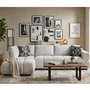 Fabric Sectionnal Sofa with corner chair on the left by Deco-Style