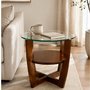 Glass End Table by Rustique Inc.