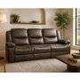 Mazin Power Reclining Leather sofa with Armrests