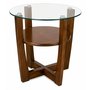 Glass End Table by Rustique Inc.