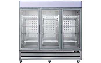 Kenmore Pro 84-Inch, 72 Cu. Ft. Commercial Convertible Freezer/Refrigerator With Three Glass Display Doors - KKPro3D66GLDIS