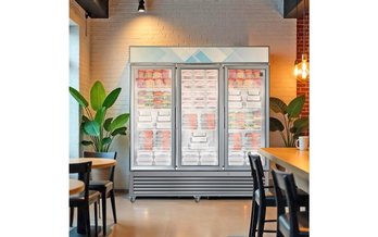 Kenmore Pro 84-Inch, 72 Cu. Ft. Commercial Convertible Freezer/Refrigerator With Three Glass Display Doors - KKPro3D66GLDIS