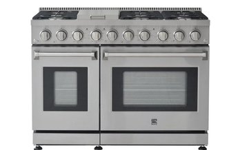 Kenmore Pro 48-Inch, 7.6 Cu. Ft. Gas Range With Dual Ovens and 7 Sealed Burners - KKProGRFC48X7.6-AFC