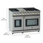 Kenmore Pro 48-Inch, 7.6 Cu. Ft. Gas Range With Dual Ovens and 7 Sealed Burners - KKProGRFC48X7.6-AFC