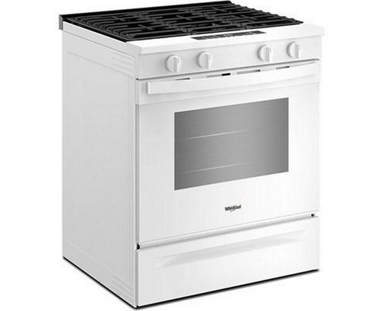 Whirlpool 30-Inch Slide-In Gas Range With Air Cooking Technology - WSGS4530TW