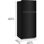 Whirlpool 28-Inch, 18.0 Cu. Ft. Top Freezer Refrigerator With Total Coverage Cooling - WRTX5118TB