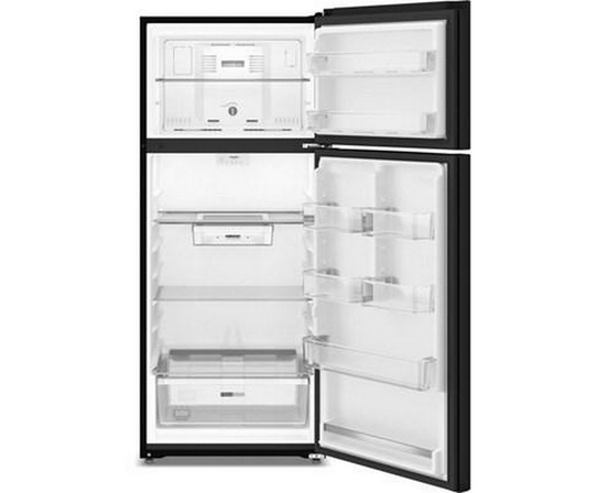 Whirlpool 28-Inch, 18.0 Cu. Ft. Top Freezer Refrigerator With Total Coverage Cooling - WRTX5118TB