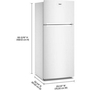 Whirlpool 28-Inch, 18.0 Cu. Ft. Top Freezer Refrigerator With Total Coverage Cooling - WRTX5118TW