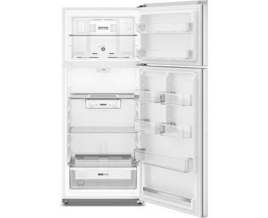 Whirlpool 28-Inch, 18.0 Cu. Ft. Top Freezer Refrigerator With Total Coverage Cooling - WRTX5118TW