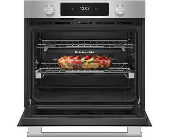KitchenAid 30-Inch Smart Electric Single Wall Oven With Intelligent Cooking Camera - KOES930SPS