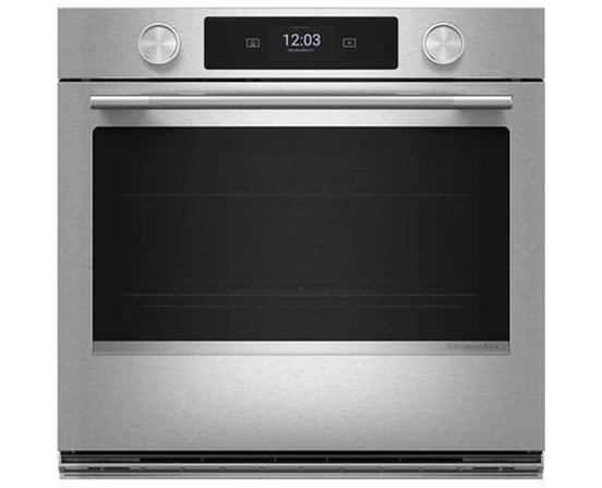KitchenAid 30-Inch Smart Electric Single Wall Oven With Intelligent Cooking Camera - KOES930SPS