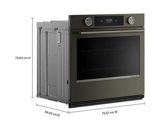 KitchenAid 30-Inch Smart Electric Single Wall Oven With Intelligent Cooking Camera - KOES930SBE