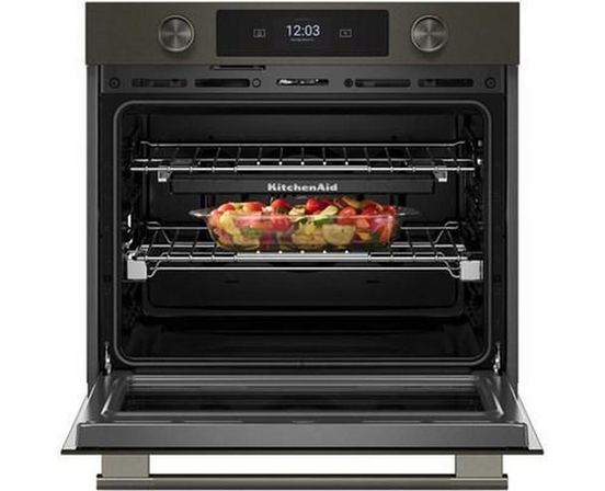 KitchenAid 30-Inch Smart Electric Single Wall Oven With Intelligent Cooking Camera - KOES930SBE