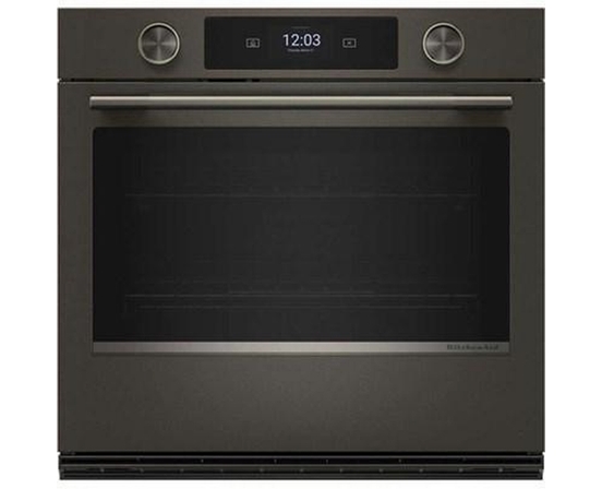 KitchenAid 30-Inch Smart Electric Single Wall Oven With Intelligent Cooking Camera - KOES930SBE