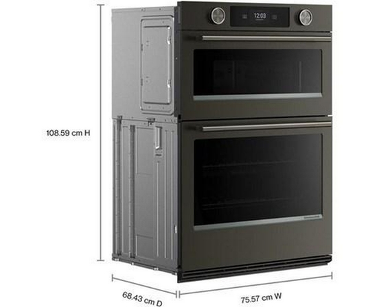 KitchenAid 30-Inch Smart Electric Combo Wall Oven With Intelligent Cooking Camera - KOEC930SBE