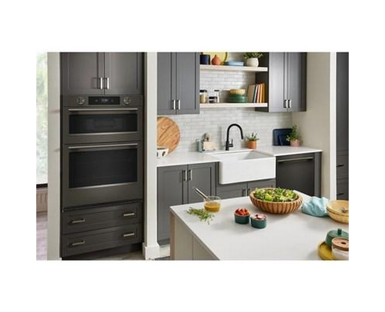KitchenAid 30-Inch Smart Electric Combo Wall Oven With Intelligent Cooking Camera - KOEC930SBE