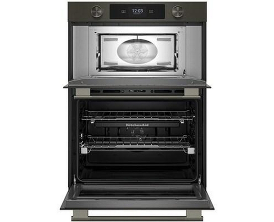 KitchenAid 30-Inch Smart Electric Combo Wall Oven With Intelligent Cooking Camera - KOEC930SBE