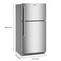 Maytag 33-Inch, 21.3 Cu. Ft. Freestanding Top Freezer Refrigerator With Evenair™ Cooling Tower - MRTX5121TB