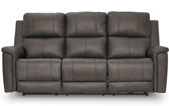 Bleckley Power Reclining Sofa in Leather Match with Adjustable Headrest by Signature Design by Ashley
