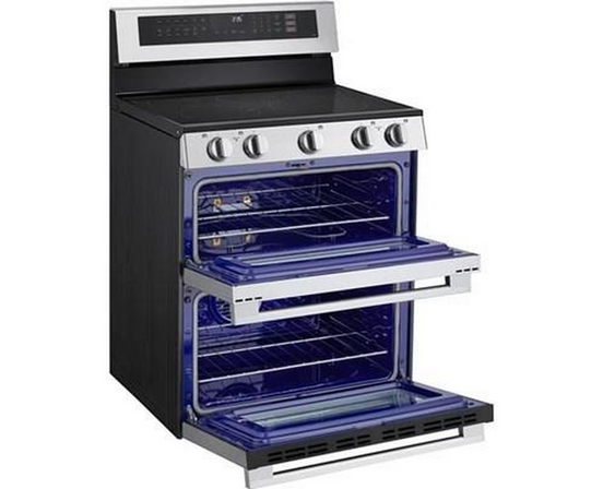 LG 30-Inch, 7.3 Cu. Ft. Smart Electric Double Oven Freestanding Range With Probake Convection® - LDEL7324YE