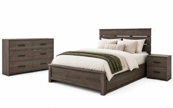 Queen Size 3-pc Bedroom Set With Storage by MEQ