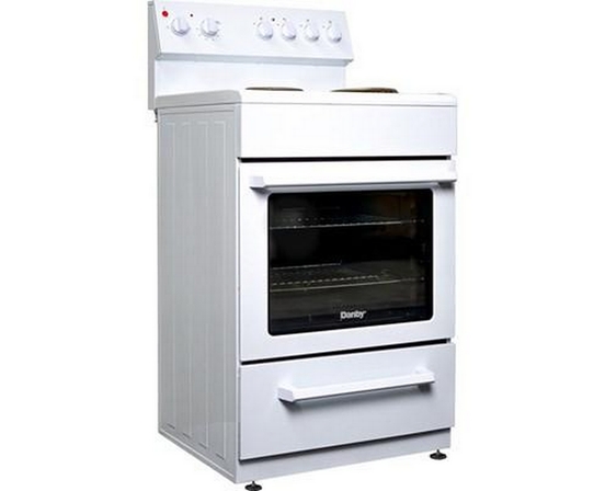 Danby 24-Inch Slide-In Electric Range With Rear Controls - DER240B1WC