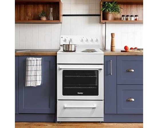 Danby 24-Inch Slide-In Electric Range With Rear Controls - DER240B1WC