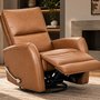 Meadow Manual Leather Match Swivel Glider Recliner by Primo International