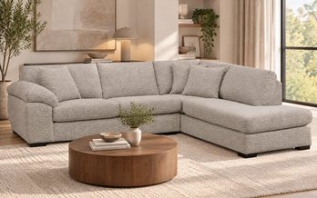 9802 2-piece Fabric Sectional by Deco-Style