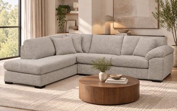 9802 2-piece Fabric Sectional by Deco-Style